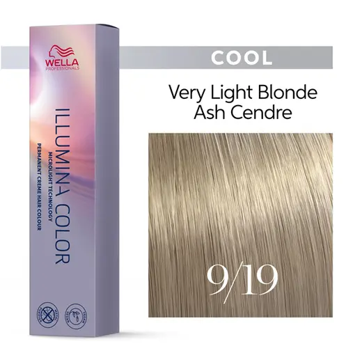 Wella Professionals Illumina Color Warm 9/19 Ξανθό Πολύ Ανοιχτό Φυσικό Σαντρέ Φυμέ 60ml