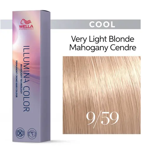 Wella Professionals Illumina Color Warm 9/59 Ξανθό Πολύ Ανοιχτό Φυσικό Μαονί Φυμέ 60ml