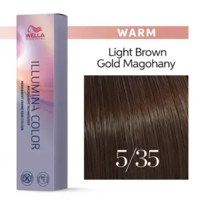 Wella Professionals Illumina Color Warm 5/35 Καστανό Ανοιχτό Χρυσό Μαονί Καφέ 60ml