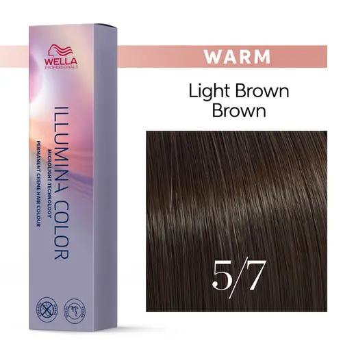 Wella Professionals Illumina Color Warm 5/7 Ανοιχτό Πλούσιο Καφέ 60ml