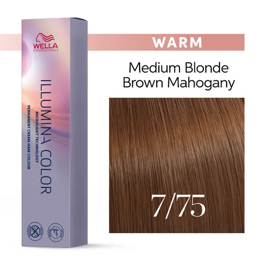 Wella Professionals Illumina Color Warm 7/75 Ξανθό Καφέ Μαονί 60ml