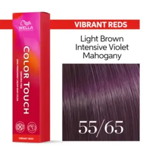 Wella Professionals Color touch Vibrant Reds Έντονο Καστανό Ανοιχτό Βιολέ Μαονί 60ml